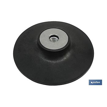 PLATO PARA DISCOS DE FIBRA Y SEMIFLEXIBLES 125 mm EJE M-14