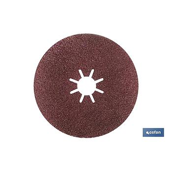 DISCO FIBRA VULCANIZADO PARA MÁQUINAS PORTÁTILES 178 mm GRANO 80