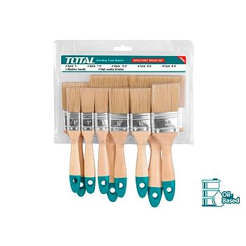 CONJUNTO 9 BROCHAS PINTOR MANGO MADERA - TOTAL TOOLS