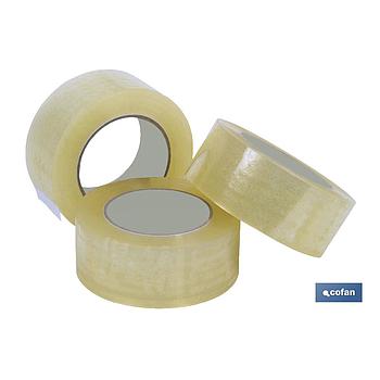 PRECINTO EN ROLLO DE PROPILENO TRANSPARENTE 48 mm x 132 m