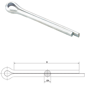PASADOR ALETA 6.3mm x 80mm