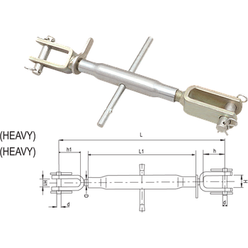 BRAZO TENSOR AJUSTABLE  DOBLE HORQUILLA 290mm REF. KALA1920