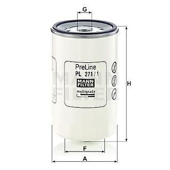 FILTRO COMBUSTIBLE MANN PL 271/1