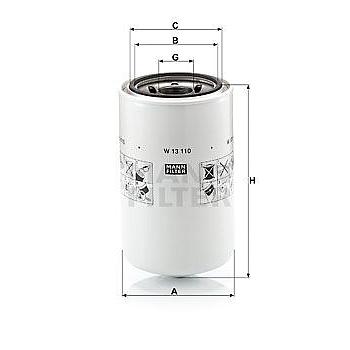 FILTRO ACEITE ACEITE MANN W 13 110