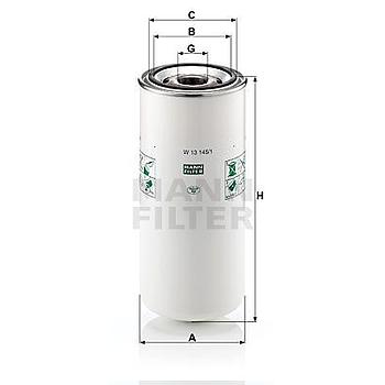 FILTRO ACEITE ACEITE MANN W 13 145/1