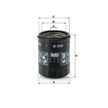 FILTRO ACEITE ACEITE MANN W 7040