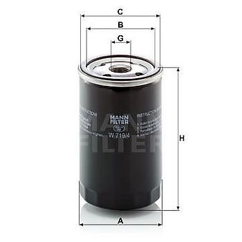 FILTRO ACEITE ACEITE MANN W 719/4