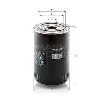 FILTRO ACEITE ACEITE MANN W 940/34
