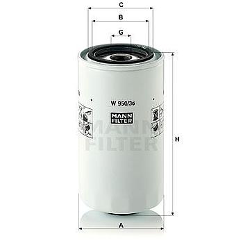 FILTRO ACEITE ACEITE MANN W 950/36