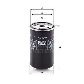 FILTRO ACEITE ACEITE/SISTEMA HIDRÁULICO MANN WD 724/6