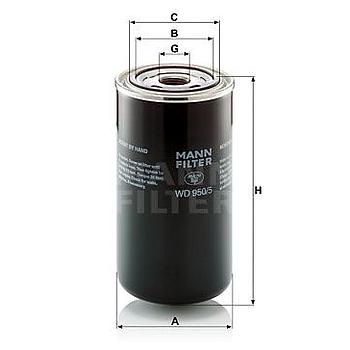 FILTRO ACEITE ACEITE/SISTEMA HIDRÁULICO MANN WD 950/5