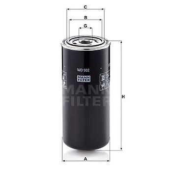 FILTRO ACEITE ACEITE/SISTEMA HIDRÁULICO MANN WD 962