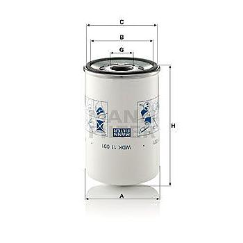 FILTRO COMBUSTIBLE MANN WDK 11 001