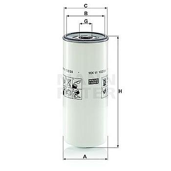 FILTRO COMBUSTIBLE MANN WDK 11 102/24