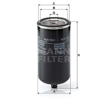 FILTRO COMBUSTIBLE MANN WDK 724/1