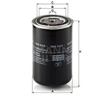 FILTRO COMBUSTIBLE MANN WDK 940/5