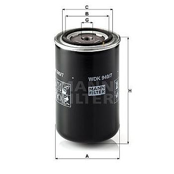 FILTRO COMBUSTIBLE MANN WDK 940/7
