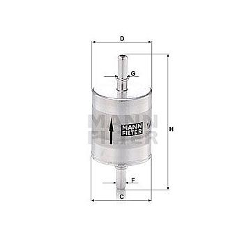 FILTRO COMBUSTIBLE MANN WK 52/1