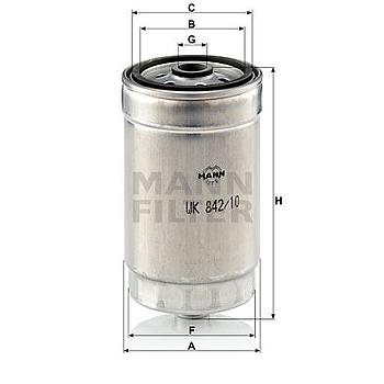 FILTRO COMBUSTIBLE MANN WK 842/10