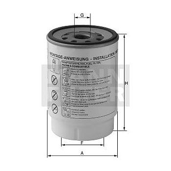 FILTRO COMBUSTIBLE MANN WK 924/1 X