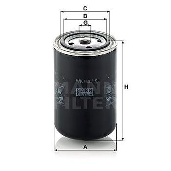 FILTRO COMBUSTIBLE MANN WK 940/19
