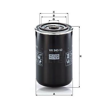 FILTRO COMBUSTIBLE MANN WK 940/42