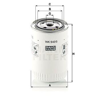 FILTRO COMBUSTIBLE MANN WK 940/5