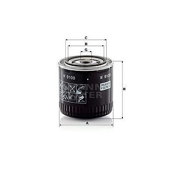 FILTRO DE ACEITE MANN W 9100