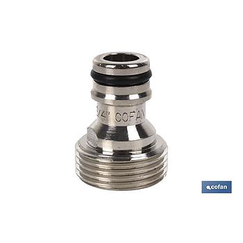 Adaptador de latón Rosca Macho 3/4" I Apto para riego, manguera y jardinería