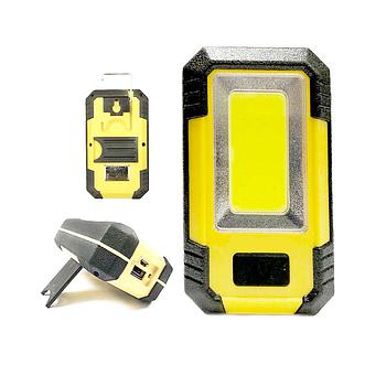 LINTERNA RECARGABLE USB POWER BANK LED 7W IMAN + GANCHO