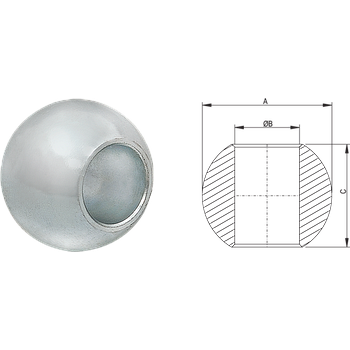 BOLA BRAZO 22.1X56X45 SIN COLLAR  LLB562245D
