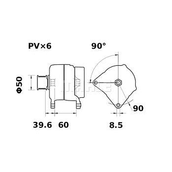Alternador MAHLE MG26 (VAG)