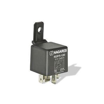 RELE POLIVALENTE. 2X20 A. 12 V. DOBLE SALIDA MAHLE MR9