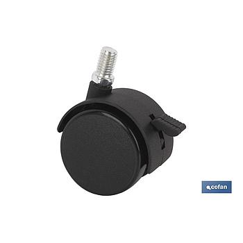 RUEDA PLASTIC Ø40MM FRENO TORNILLO