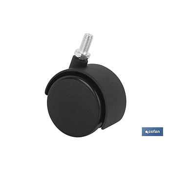 RUEDA PLASTIC Ø40MM TORNILLO 8X15