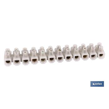 Regleta de conexión 12 bornes para cable de 10 mm