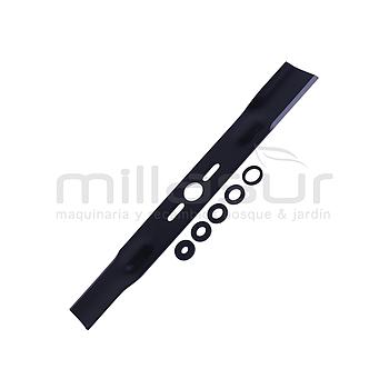 CUCHILLA CORTACESPED UNIVERSAL 430MM PLANA CON ARANDELAS REDUCTORAS