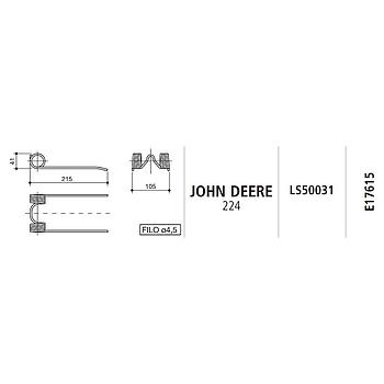MUELLE RETENEDOR JOHN DEERE 224 LS50031