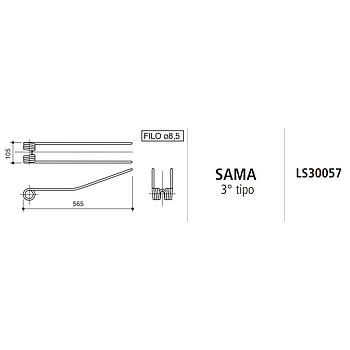 MUELLE RASTRILLO SAMA 3º TIPO LS30057