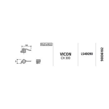 MUELLE RASTRILLO VICON CH300 IZQUIERDO LS40090
