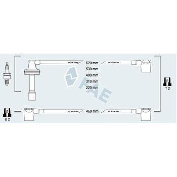 Cable de bujía antiparasitario FAE 85480