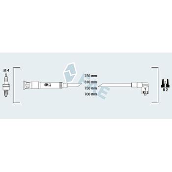 Cable de bujía antiparasitario FAE 85725