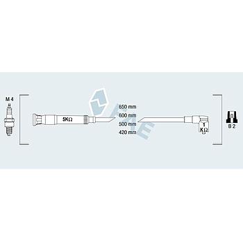Cable de bujía antiparasitario FAE 85720