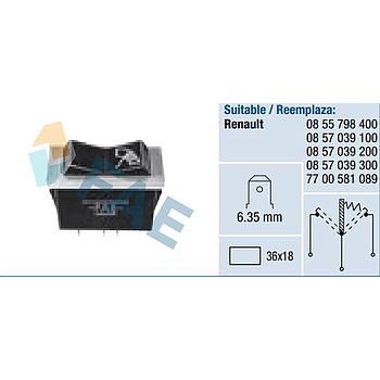 Interruptor limpiaparabrisas FAE 62120 Renault