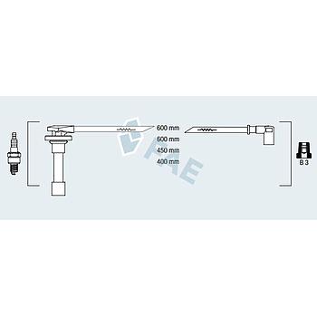 Cable de bujía antiparasitario FAE 85800