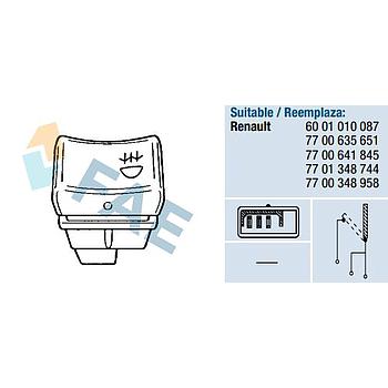 Interruptor antiniebla FAE 61080 Renault