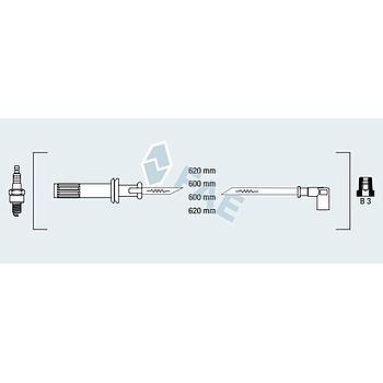 Cable de bujía antiparasitario FAE 85620