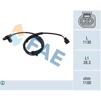 Sensor Velocidad Rueda - ABS FAE 78025