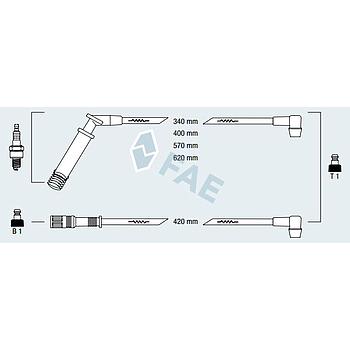 Cable de bujía antiparasitario FAE 85570