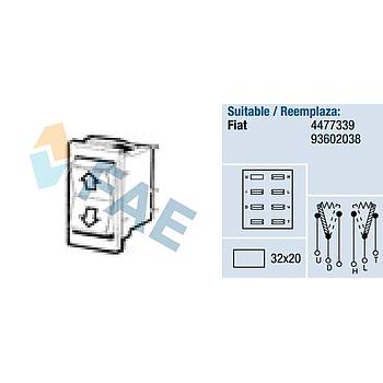 Interruptor elevalunas FAE 64180